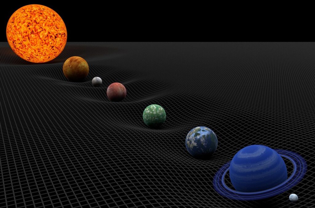 Gravity: spacetime fabric of solar system and effect of gravity